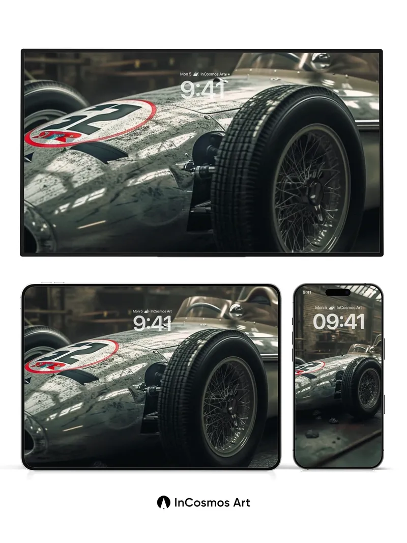 Nostalgic Steel Wallpaper with Dust-Whispered Rims