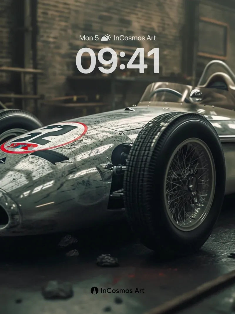 Nostalgic Steel Wallpaper with Dust-Whispered Rims