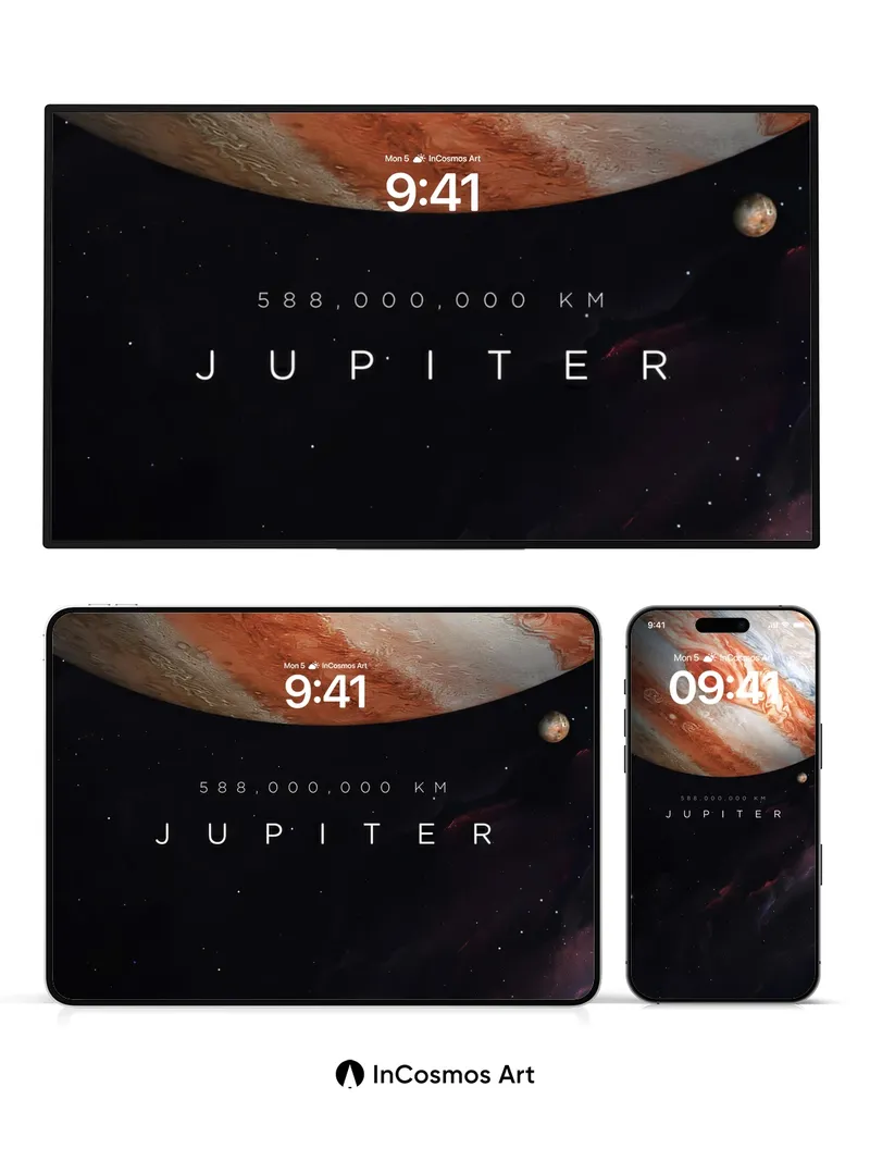 Cosmic Whisper Wallpaper with Jupiter's Breath