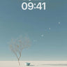 Serenity Tree Wallpaper with Floating Birds wallpaper for iPhone, iPad & Mac