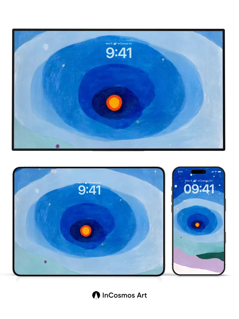 Deep Space Vortex Wallpaper with Celestial Gradient