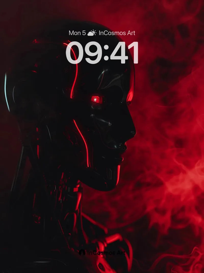 Crimson Circuit Wallpaper with Neon Pulse