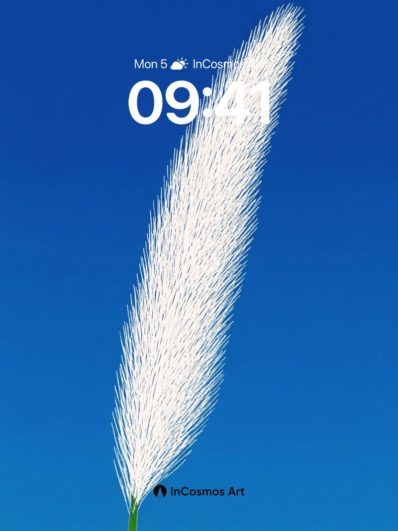 Serenity Feather Wallpaper with Sky Canvas