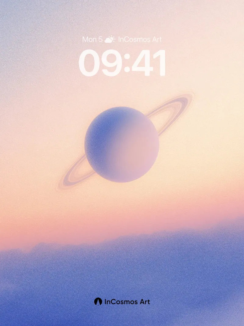 Serene Saturn Wallpaper with Ethereal Rings