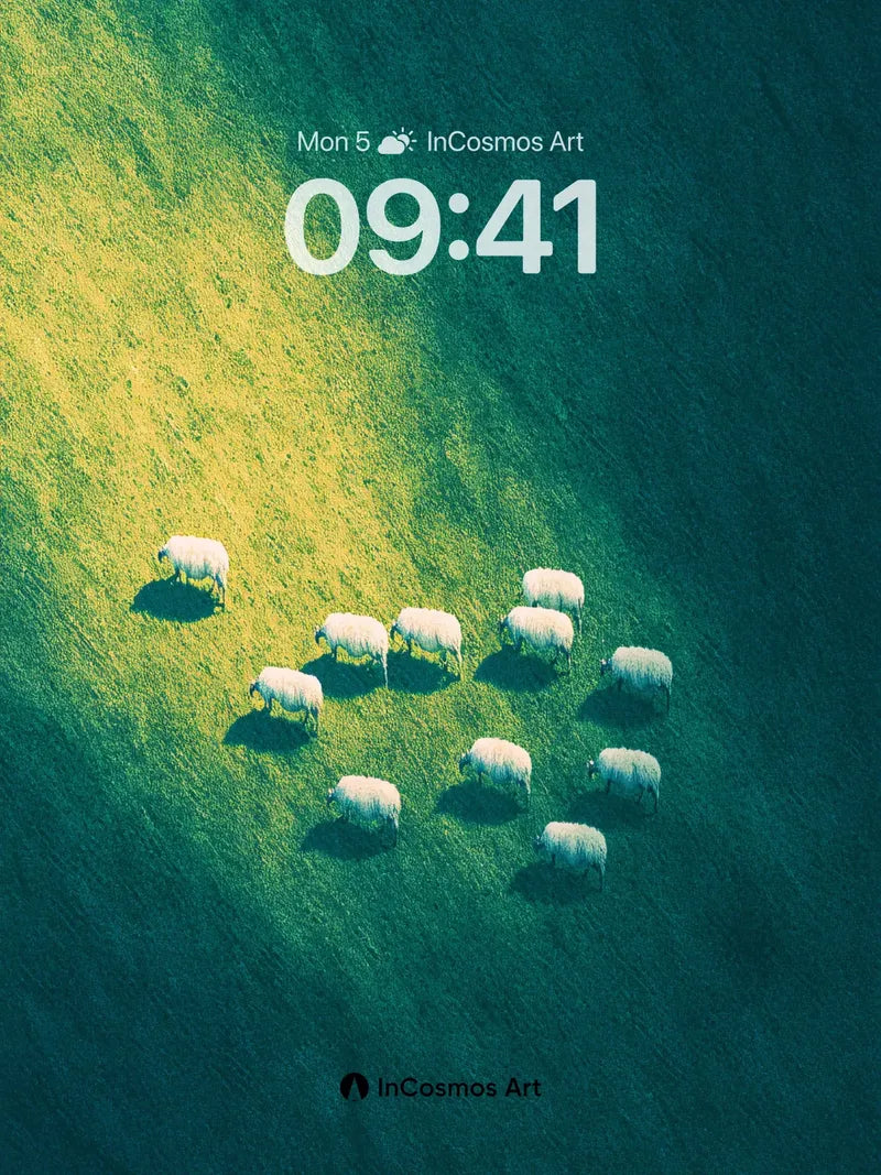 Serenity Herd Wallpaper with Gradient Light