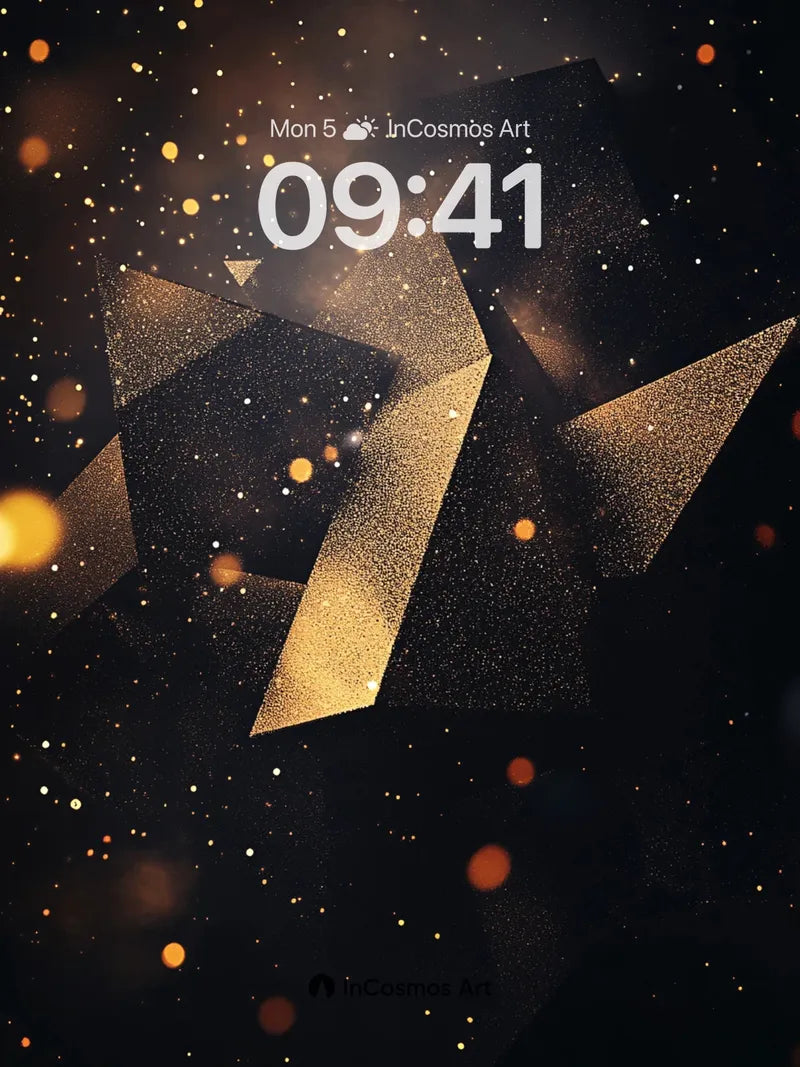 Luminous Geometry Wallpaper with Cosmic Dust