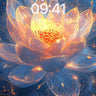 Luminous Lotus Wallpaper with Cosmic Veins wallpaper for iPhone, iPad & Mac