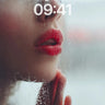 Misty Reflection Wallpaper with Crimson Lips wallpaper for iPhone, iPad & Mac