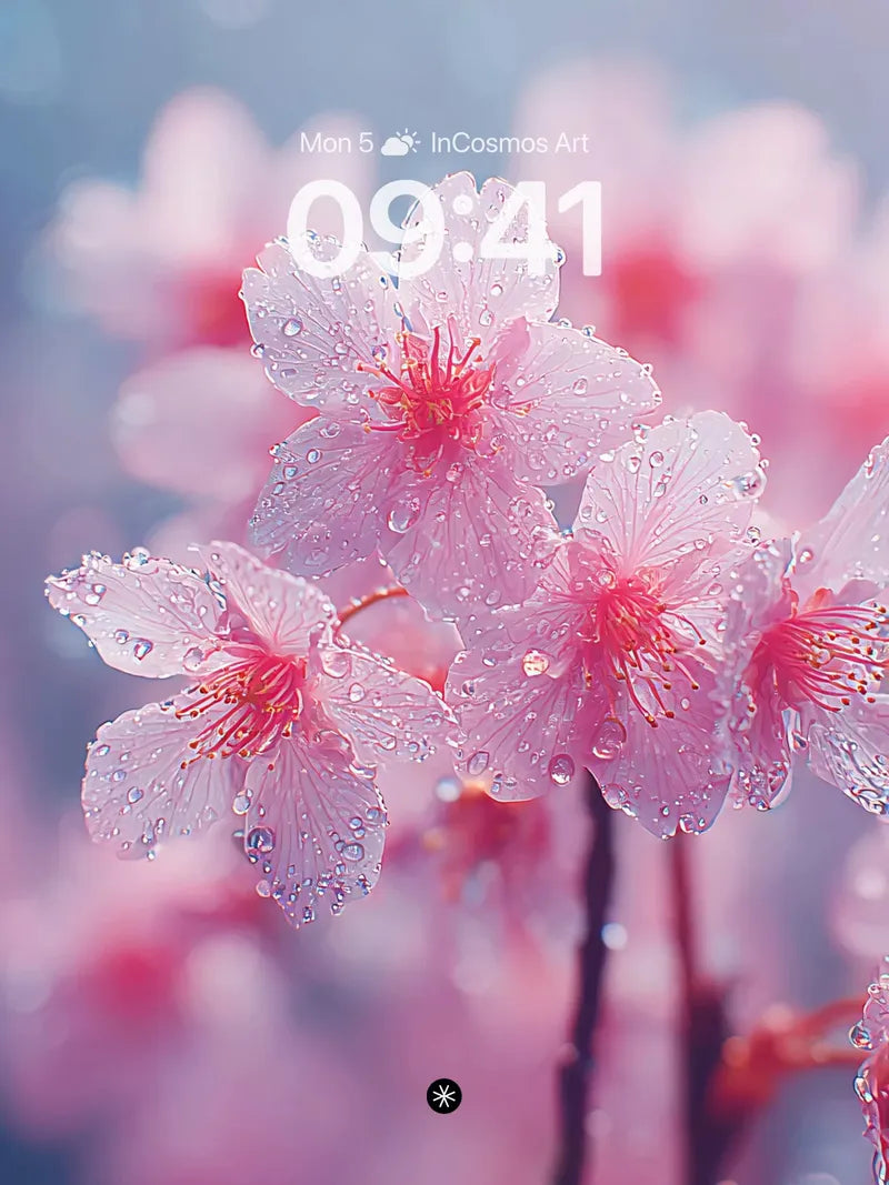 Soft Petal Dew Wallpaper in Morning Light wallpaper for iPhone, iPad & Mac