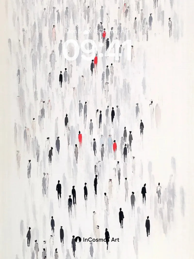 Solitary Pulse Wallpaper with Crimson Echoes