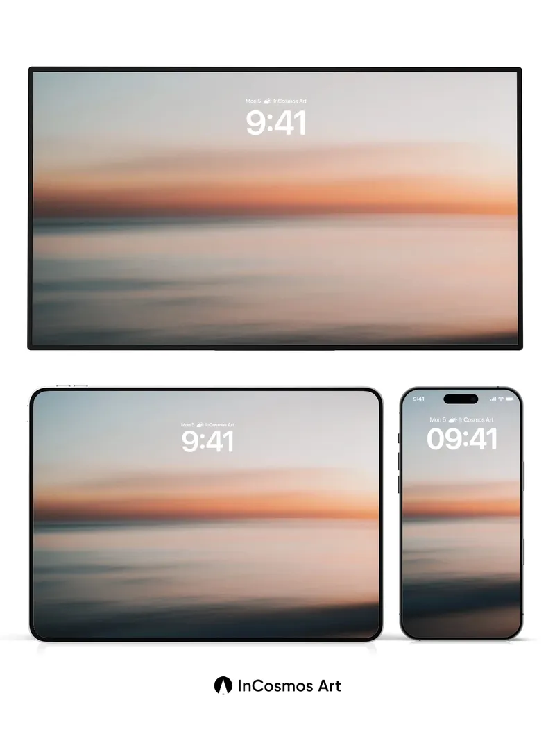 Serenity Horizon Wallpaper with Soft Gradient Fade
