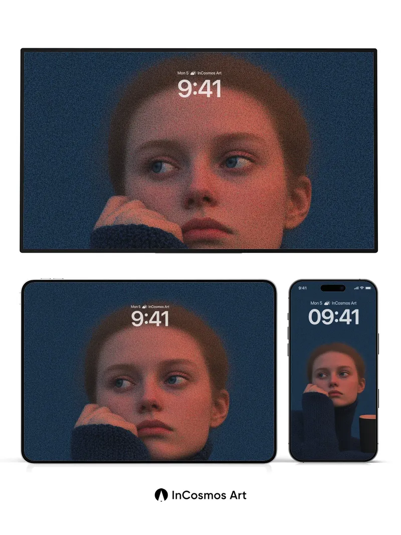 Contemplative Stillness Wallpaper with Warm Glow