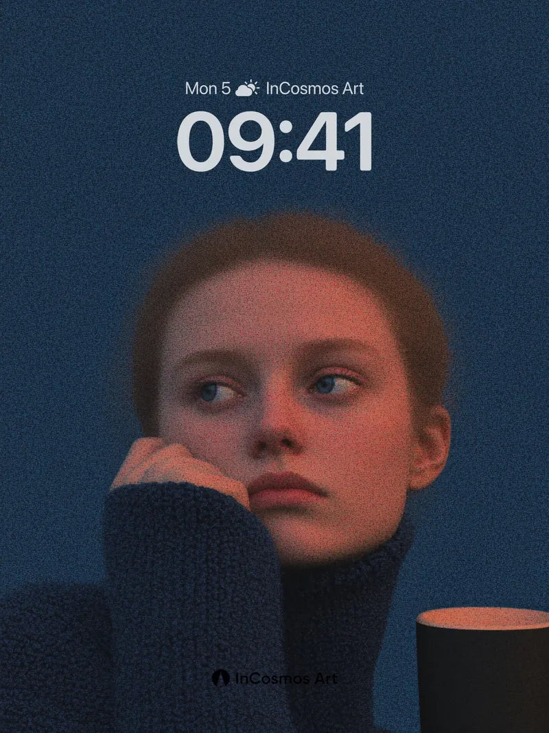 Contemplative Stillness Wallpaper with Warm Glow