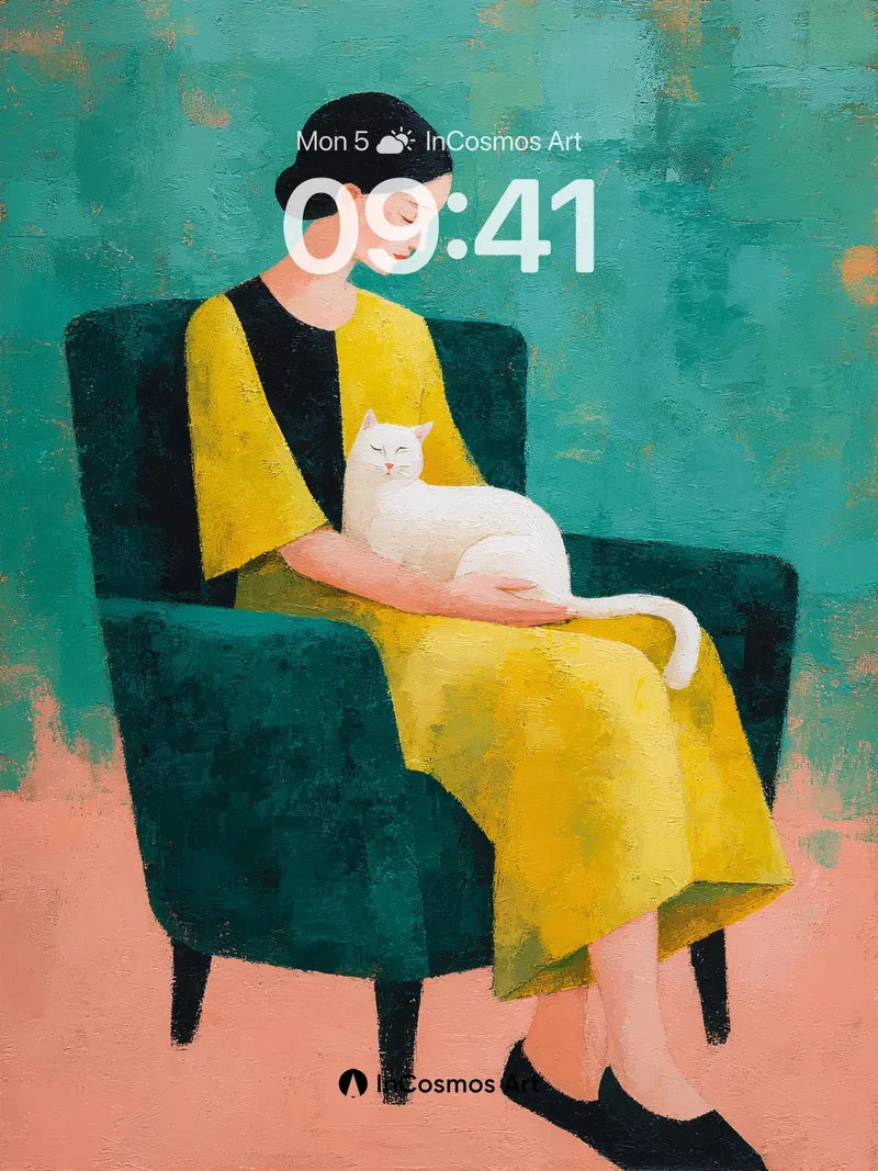 Serenity in Yellow Wallpaper with Velvet Embrace