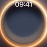 Luminous Void Wallpaper with Golden Halo wallpaper for iPhone, iPad & Mac