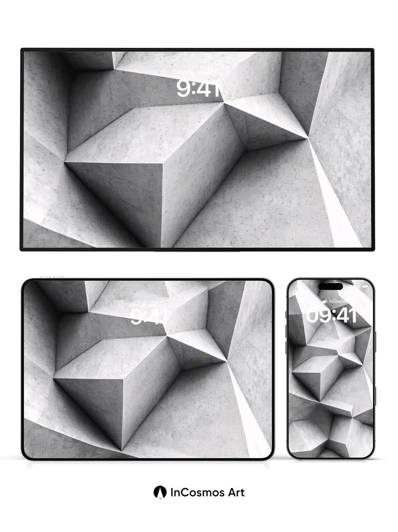 Stone Geometry Wallpaper with Hidden Depths