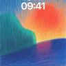 Crimson Horizon Wallpaper with Textured Light wallpaper for iPhone, iPad & Mac