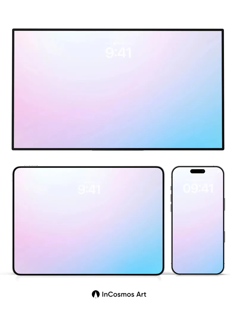 Serene Gradient Wallpaper with Ethereal Hues