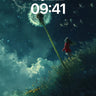 Whispering Dandelion Wallpaper with Celestial Seeds wallpaper for iPhone, iPad & Mac