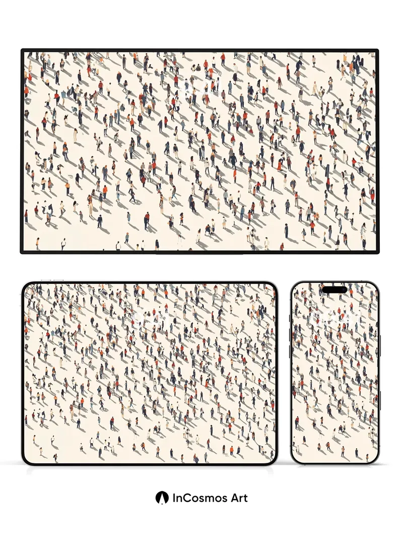 Echoing Crowd Wallpaper with Silent Motion
