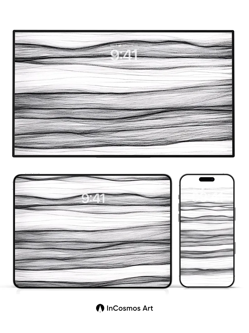 Serenity Wave Wallpaper with Ethereal Lines