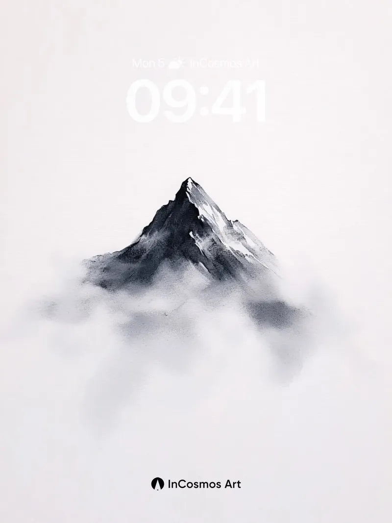 Serenity Peak Wallpaper with Cloud Veil