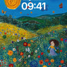 Whimsical Meadow Wallpaper with Sunlit Whirls wallpaper for iPhone, iPad & Mac