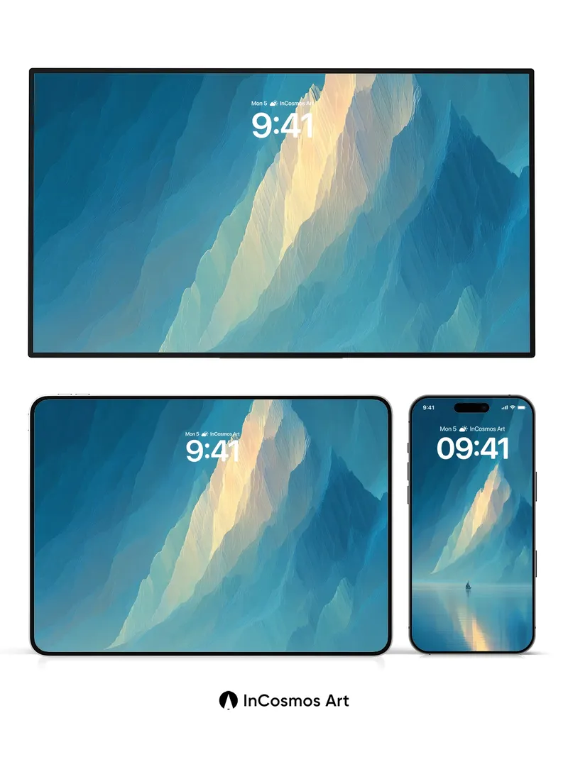 Serenity Glide Wallpaper with Ice Veins