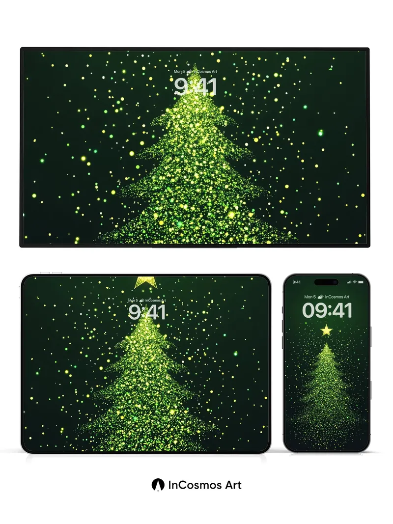 Stellar Pine Wallpaper with Cosmic Dust