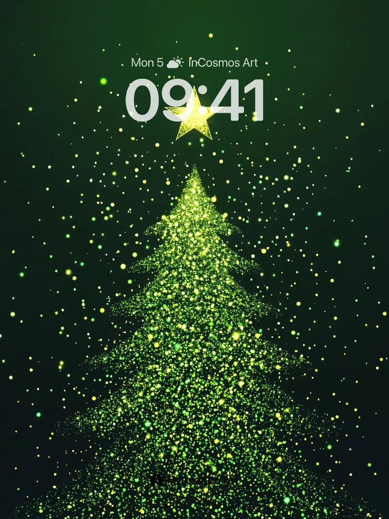 Stellar Pine Wallpaper with Cosmic Dust