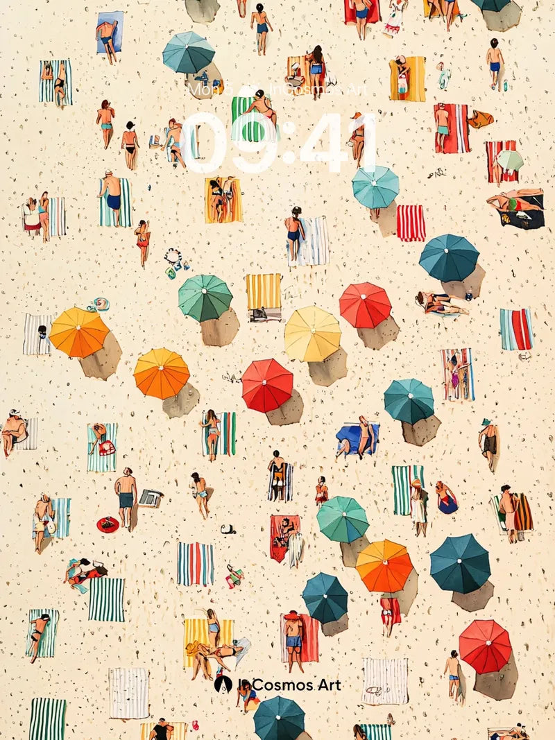 Sun-Dappled Canvas Wallpaper with Beachside Whispers