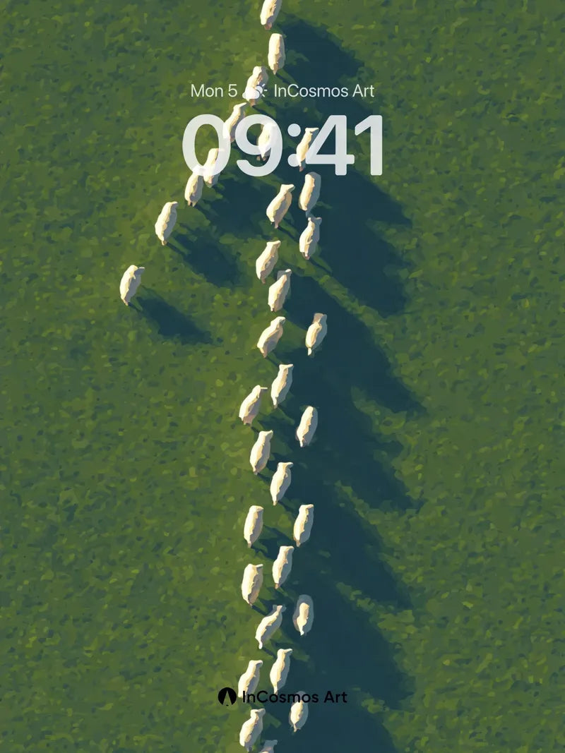 Serenity Herd Wallpaper with Shadowed Path wallpaper for iPhone, iPad & Mac