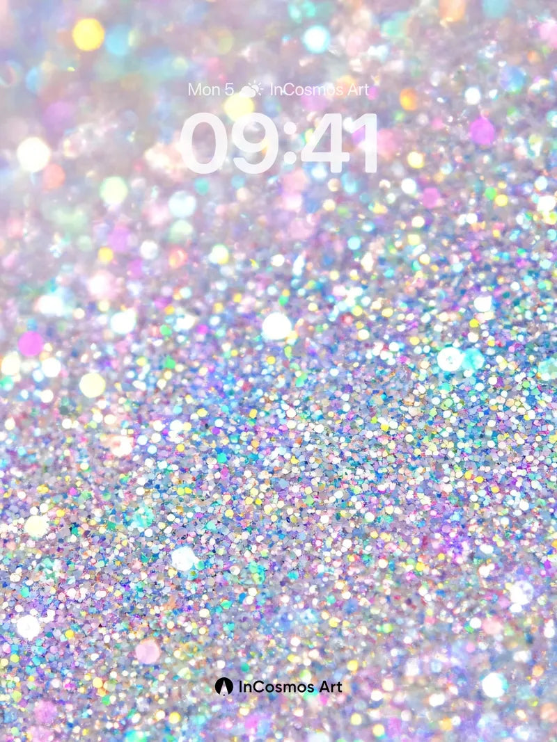 Prismatic Dust Wallpaper with Floating Light