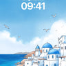 Azure Serenity Wallpaper with Seagull Whispers wallpaper for iPhone, iPad & Mac