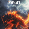 Inferno Wolf Wallpaper with Storm-Scarred Sky wallpaper for iPhone, iPad & Mac