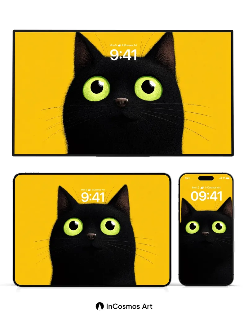 Luminous Gaze Wallpaper with Velvet Depth