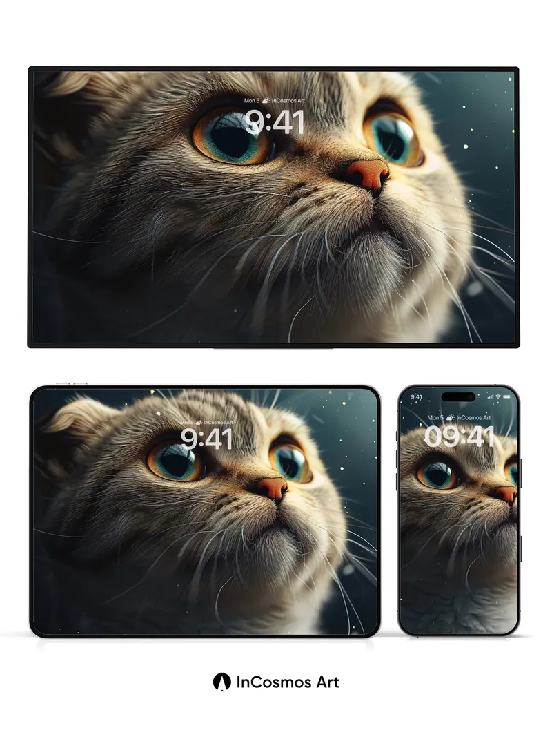 Whispering Starlight Wallpaper with Cosmic Eyes