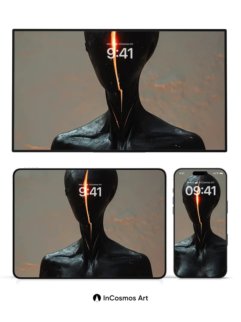 Silent Beacon Wallpaper with Fractured Light