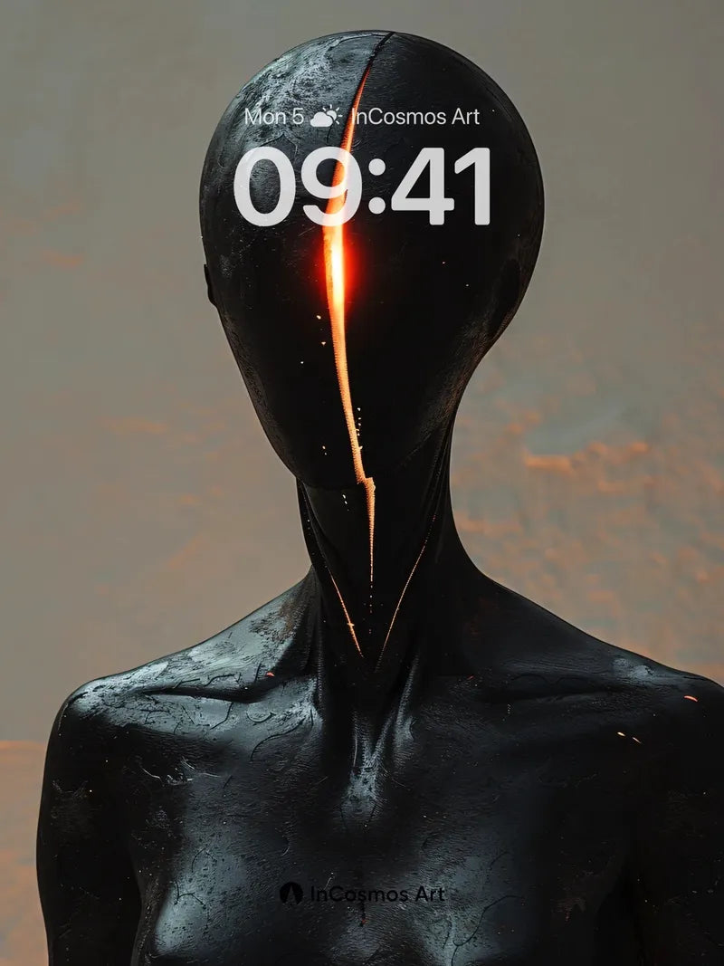 Silent Beacon Wallpaper with Fractured Light