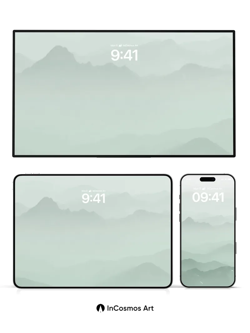 Serenity Ridge Wallpaper with Ethereal Haze