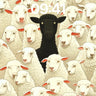 Sole Black Sheep Wallpaper in a Sea of White wallpaper for iPhone, iPad & Mac