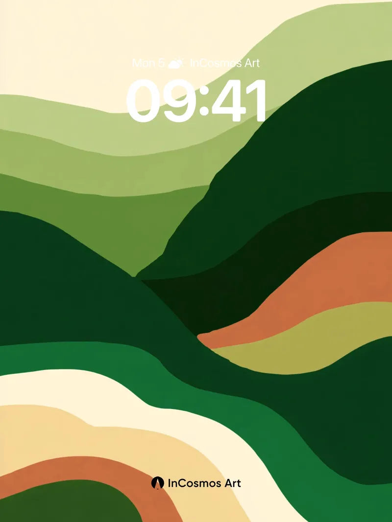 Serenity Ridge Wallpaper with Earth-Toned Flow