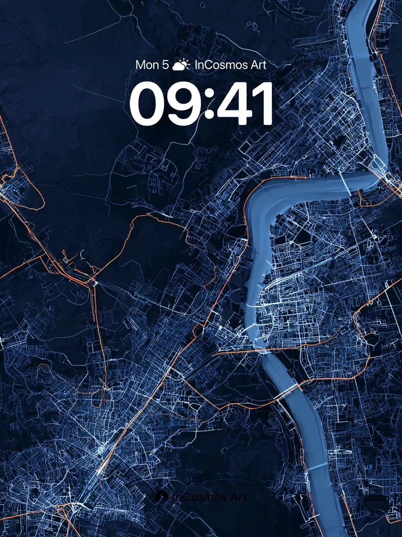 Neon Vein Wallpaper with River Pulse