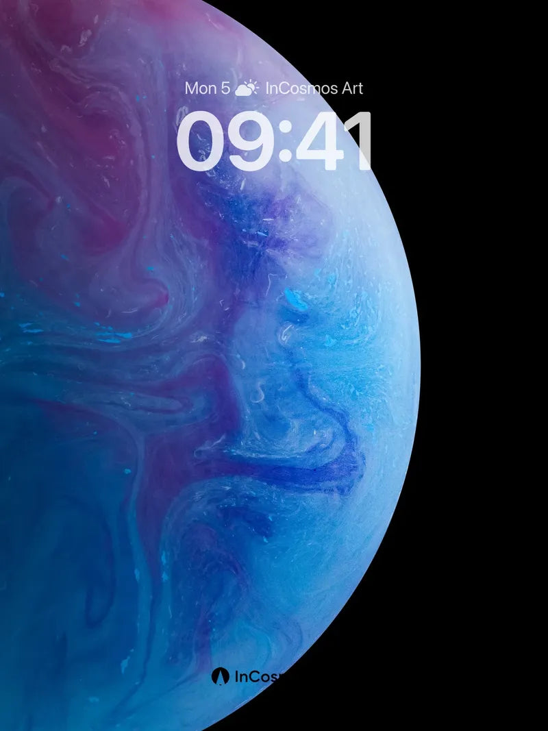 Cosmic Bloom Wallpaper with Ethereal Swirls