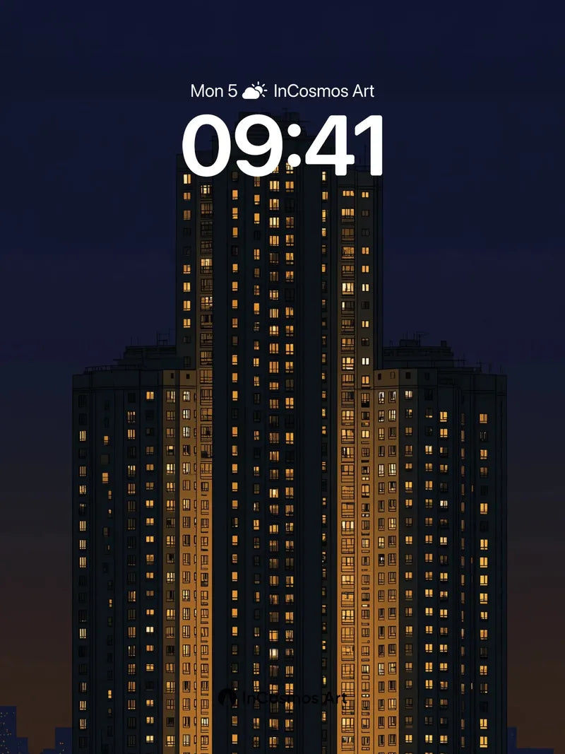 Golden Hush Wallpaper with City Light Veins