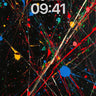 Cosmic Splatter Wallpaper with Pollock Energy wallpaper for iPhone, iPad & Mac