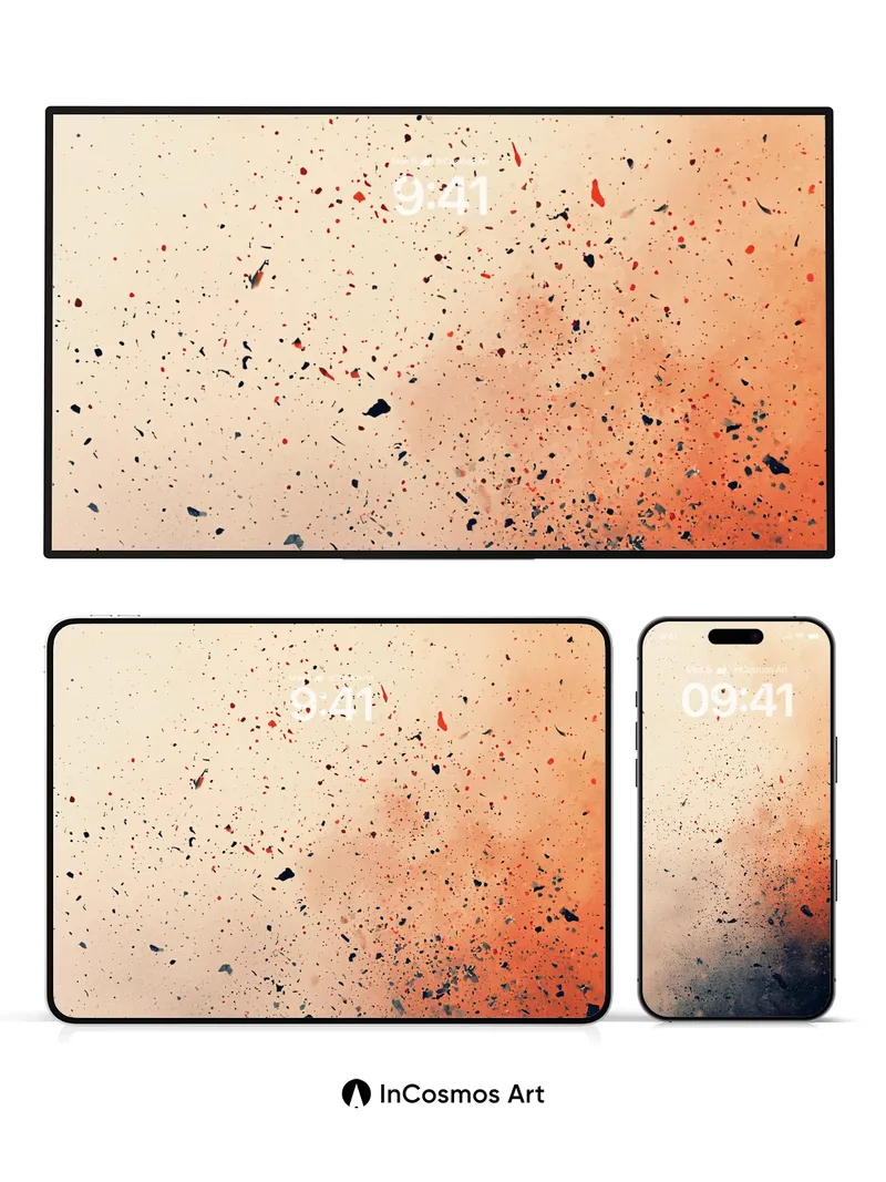 Ember Drift Wallpaper with Cosmic Dust