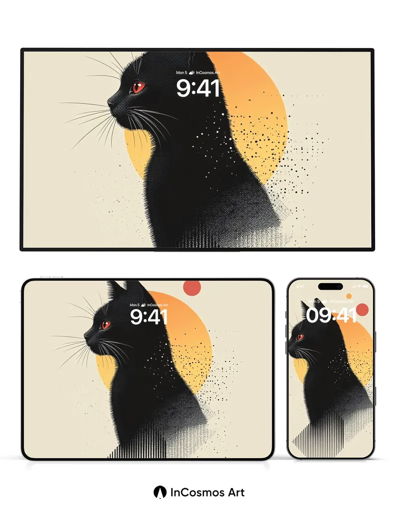 Silent Shadow Wallpaper with Cosmic Speckles