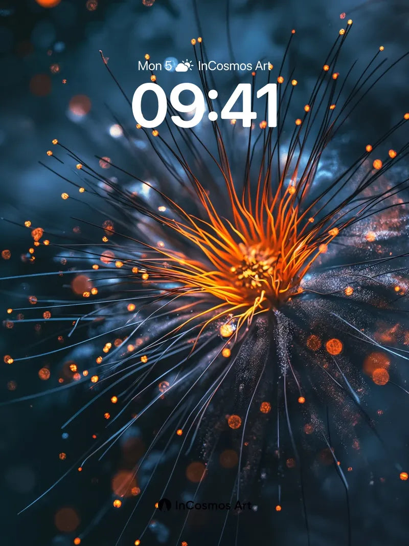 Cosmic Ember Wallpaper with Radiant Filaments wallpaper for iPhone, iPad & Mac