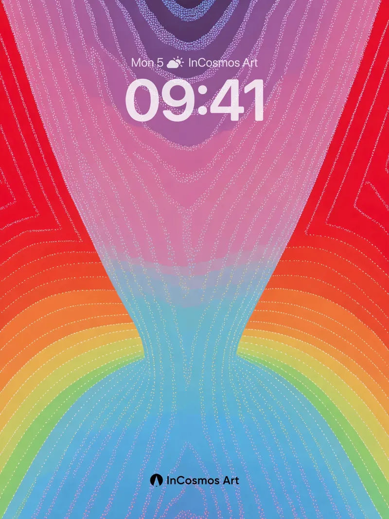 Luminous Vortex Wallpaper with Fractal Threads